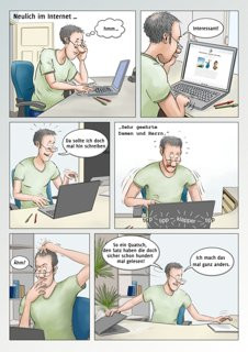 Panel eines mehrseitigen Comics.
