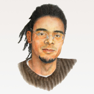 Ich war so vertieft in diese Arbeit, dass ich es versäumte weitere Zwischenschritte und einige Nahaufnahmen zu fotografieren. Besonders im Bereich der Haare hätte ich aufzeigen können, wie ich Details, die im Foto nur schlecht zu erkennen waren, herausarbeite. Insgesammt habe ich für dieses Porträt 26 Stunden benötigt.